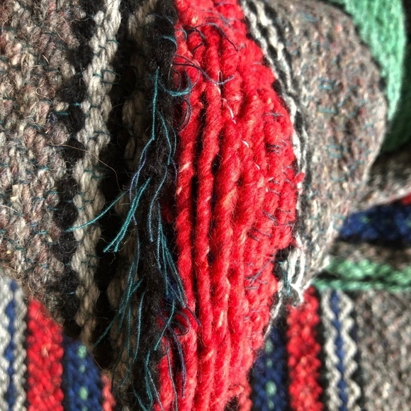 Vintage Grunge Handmade Festival Beach Baja Pullover Hoodie Large - Picture 11 of 12